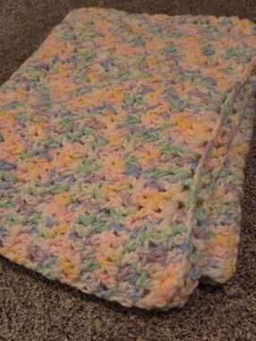 Handmade Pastel Crochet Baby Blanket